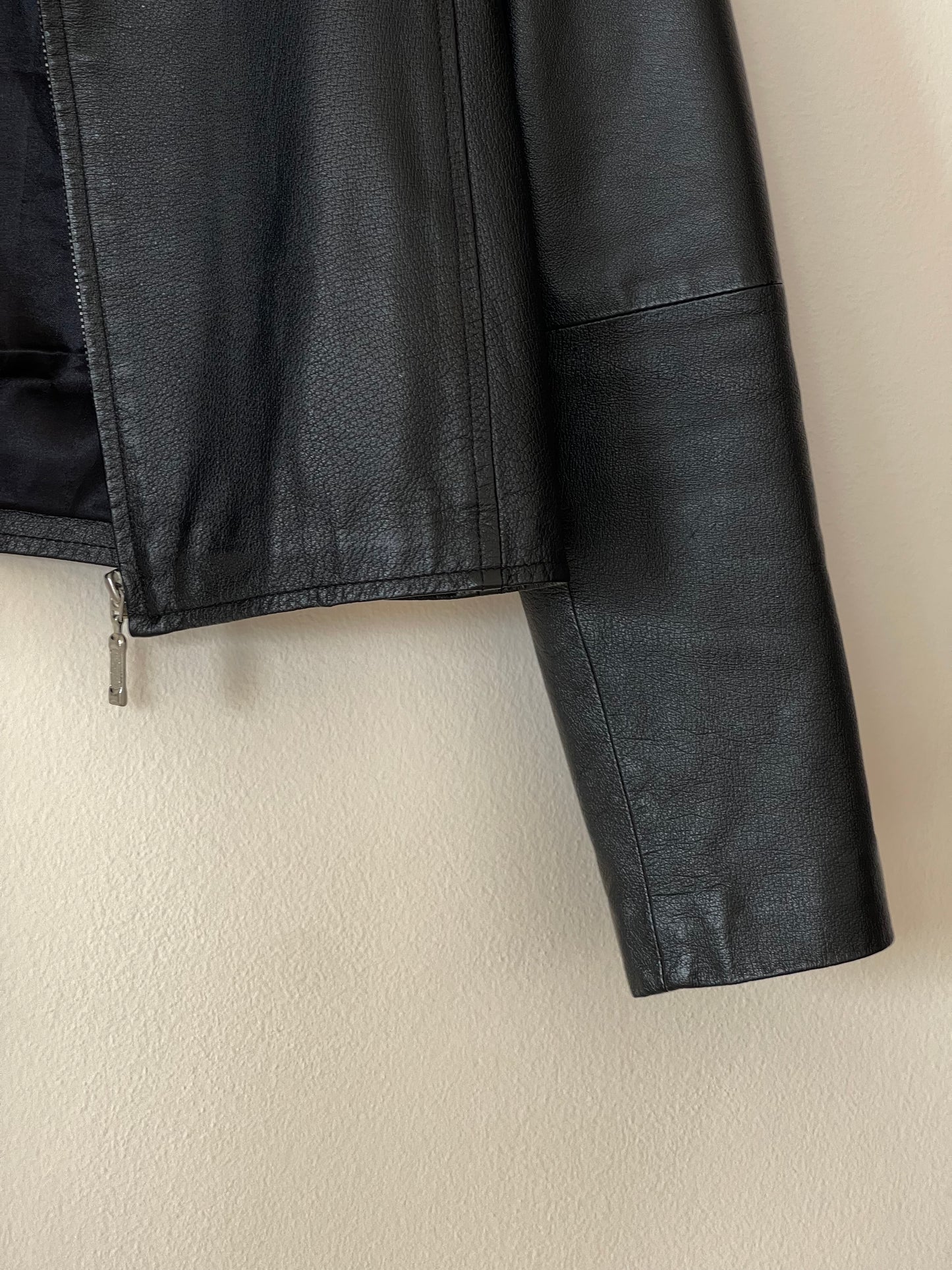 Vintage black leather jacket