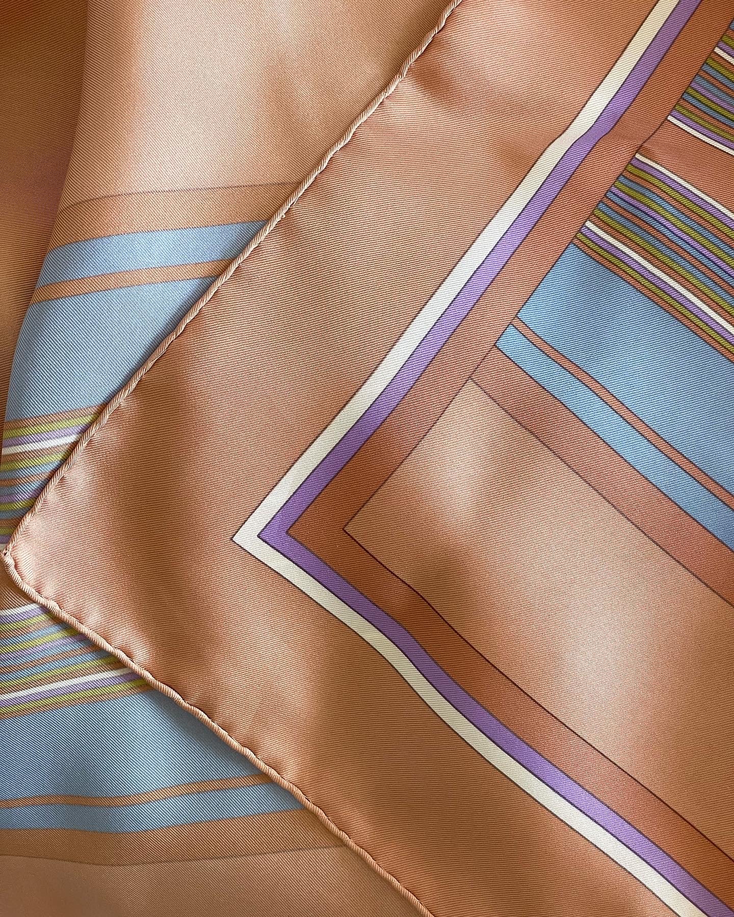 Stunning authentic vintage Christian Dior silk scarf with hand rolled edges