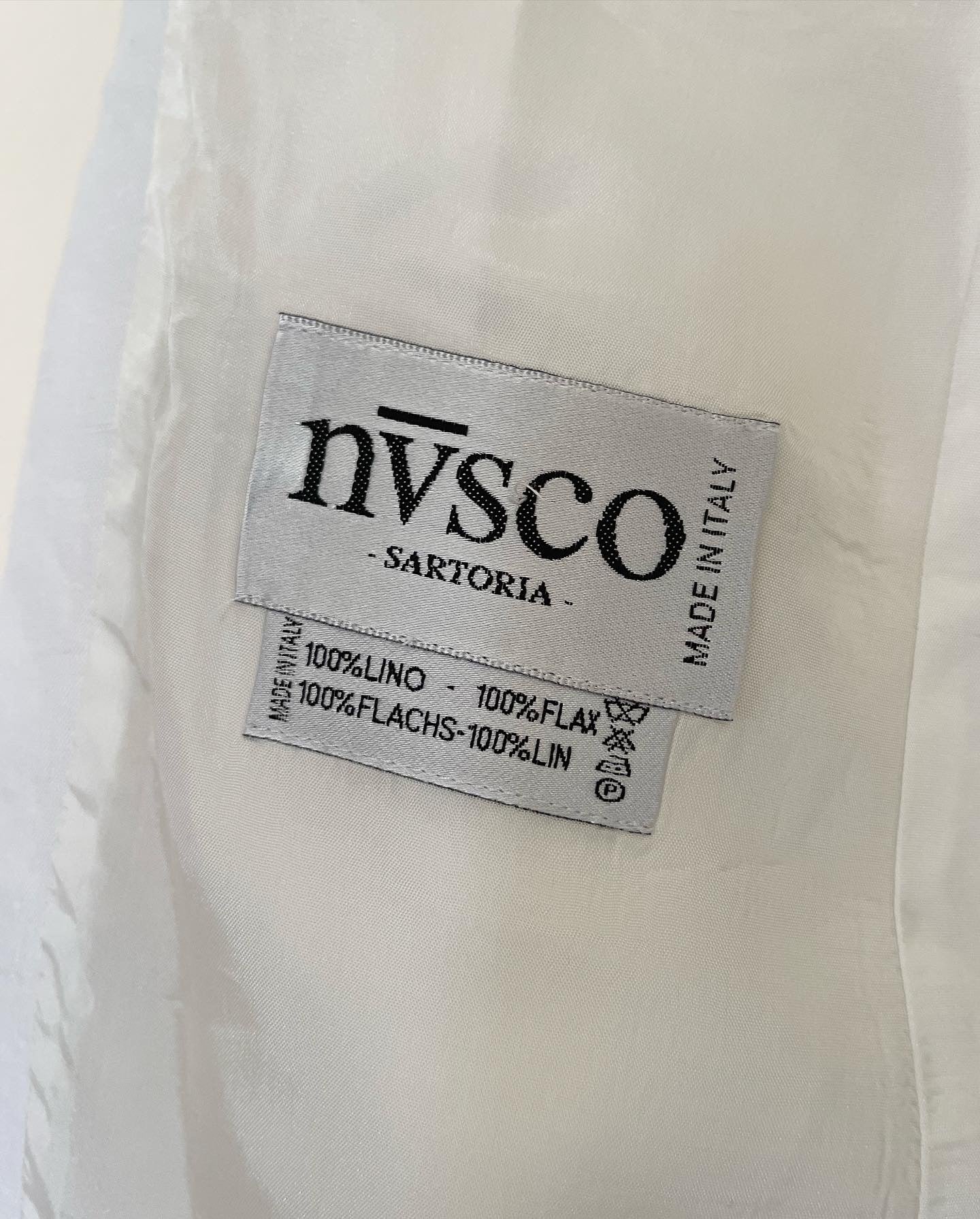 Incredible vintage linen blazer with sheer back from brand NVSCO