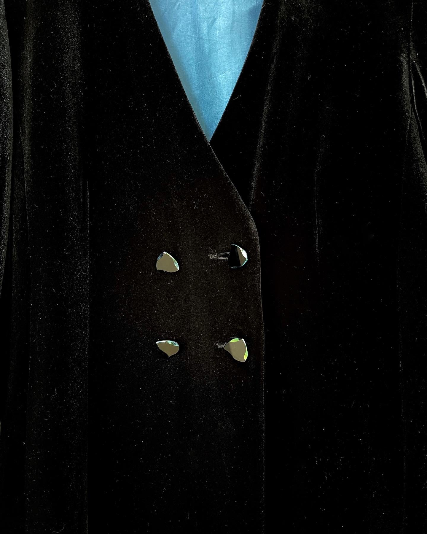 Vintage black velvet blazer Jacques Vert (80s)