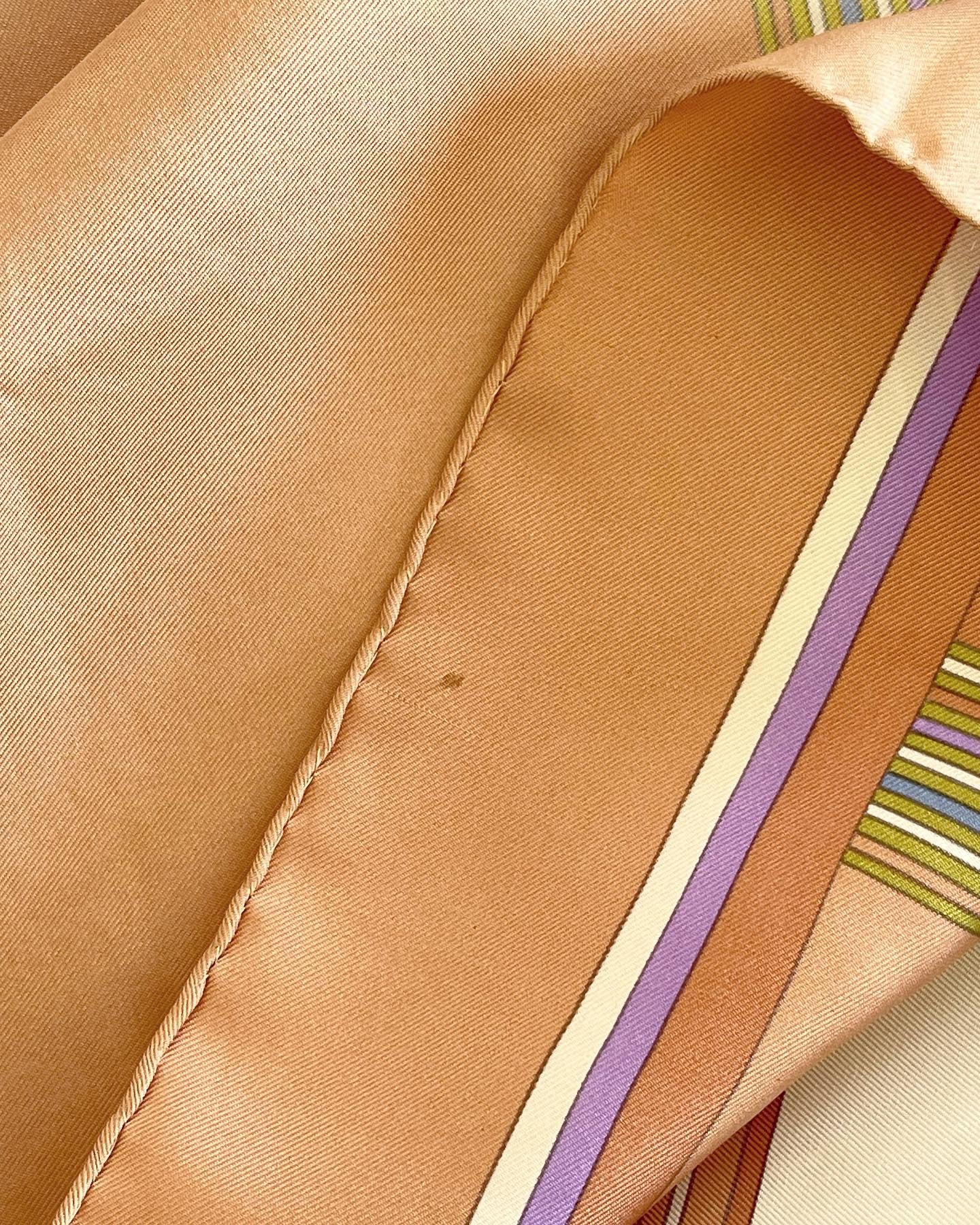 Stunning authentic vintage Christian Dior silk scarf with hand rolled edges