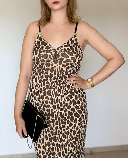 Amazing vintage animal print slip dress Kookaї (early 90s)