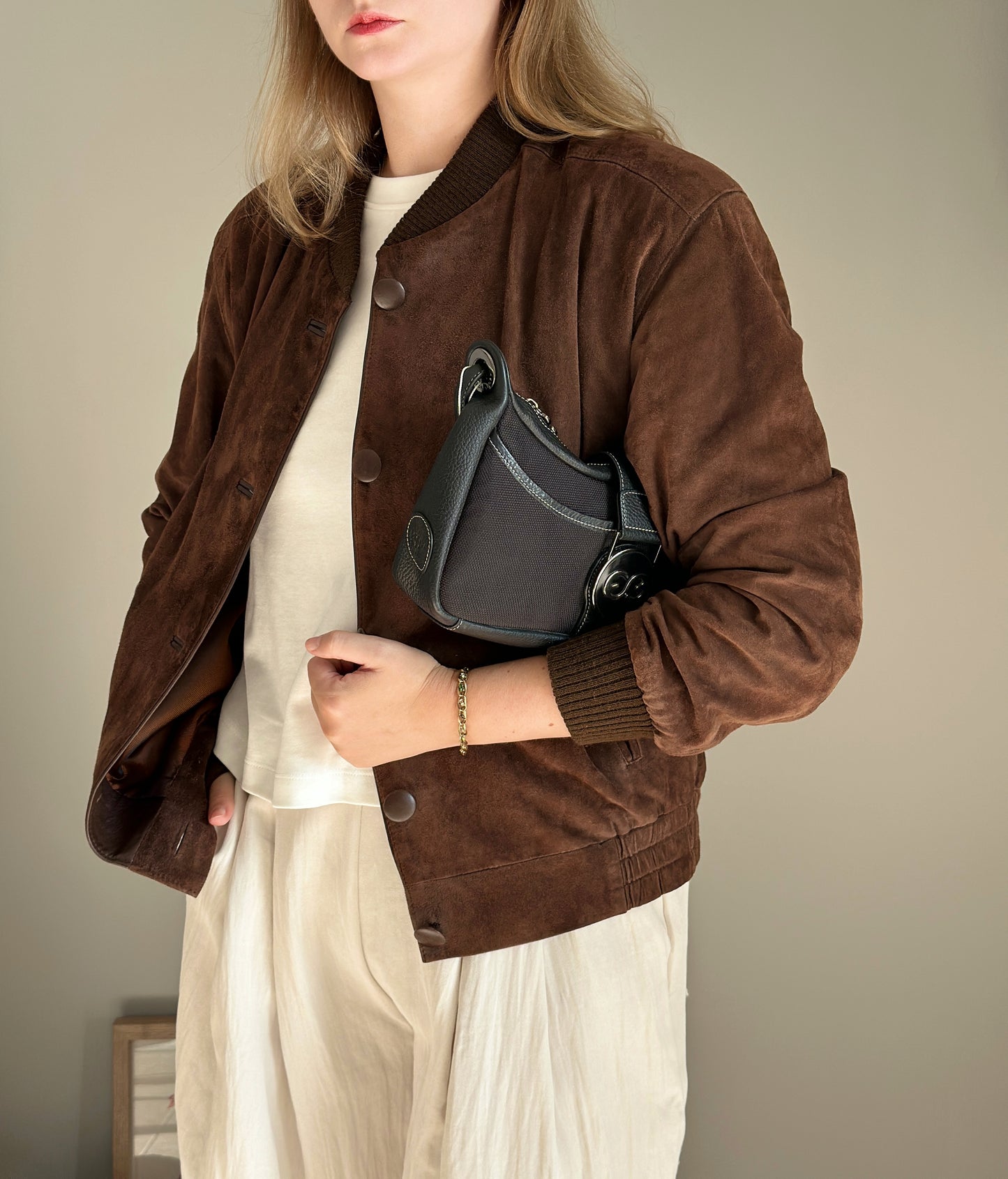 Chic vintage black bag by Escada Sport