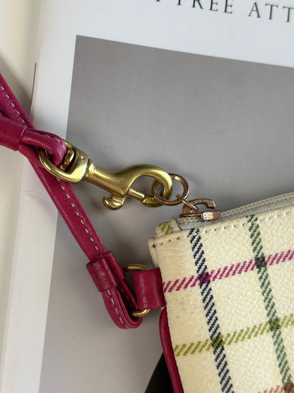 Lovely vintage Coach mini wristlet in playful plaid