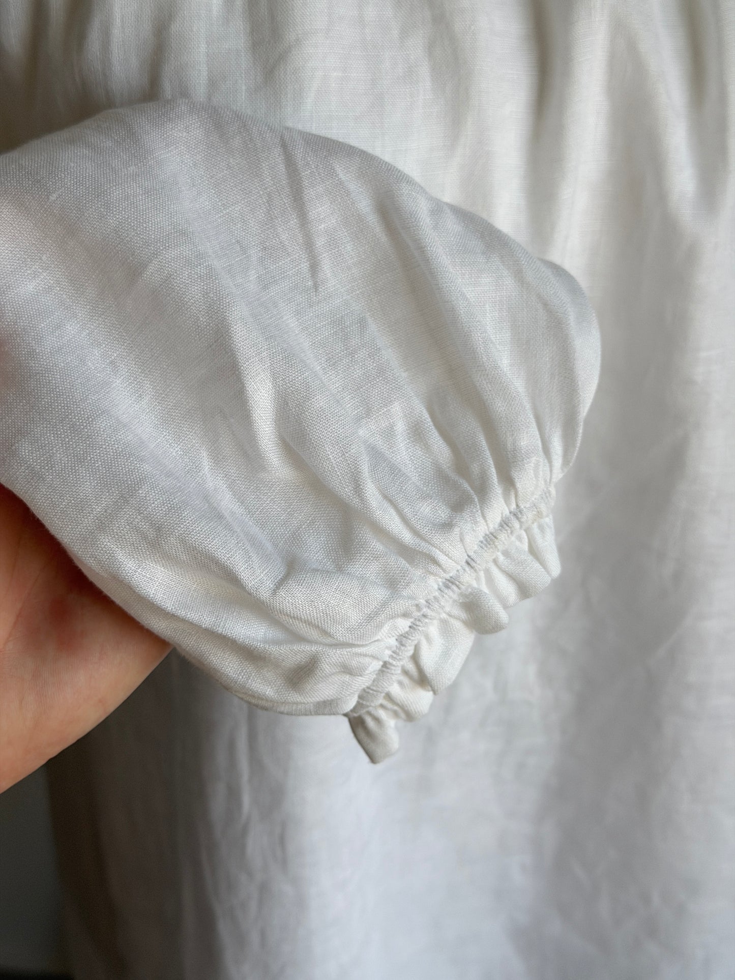 Minimalist one-shoulder linen dress