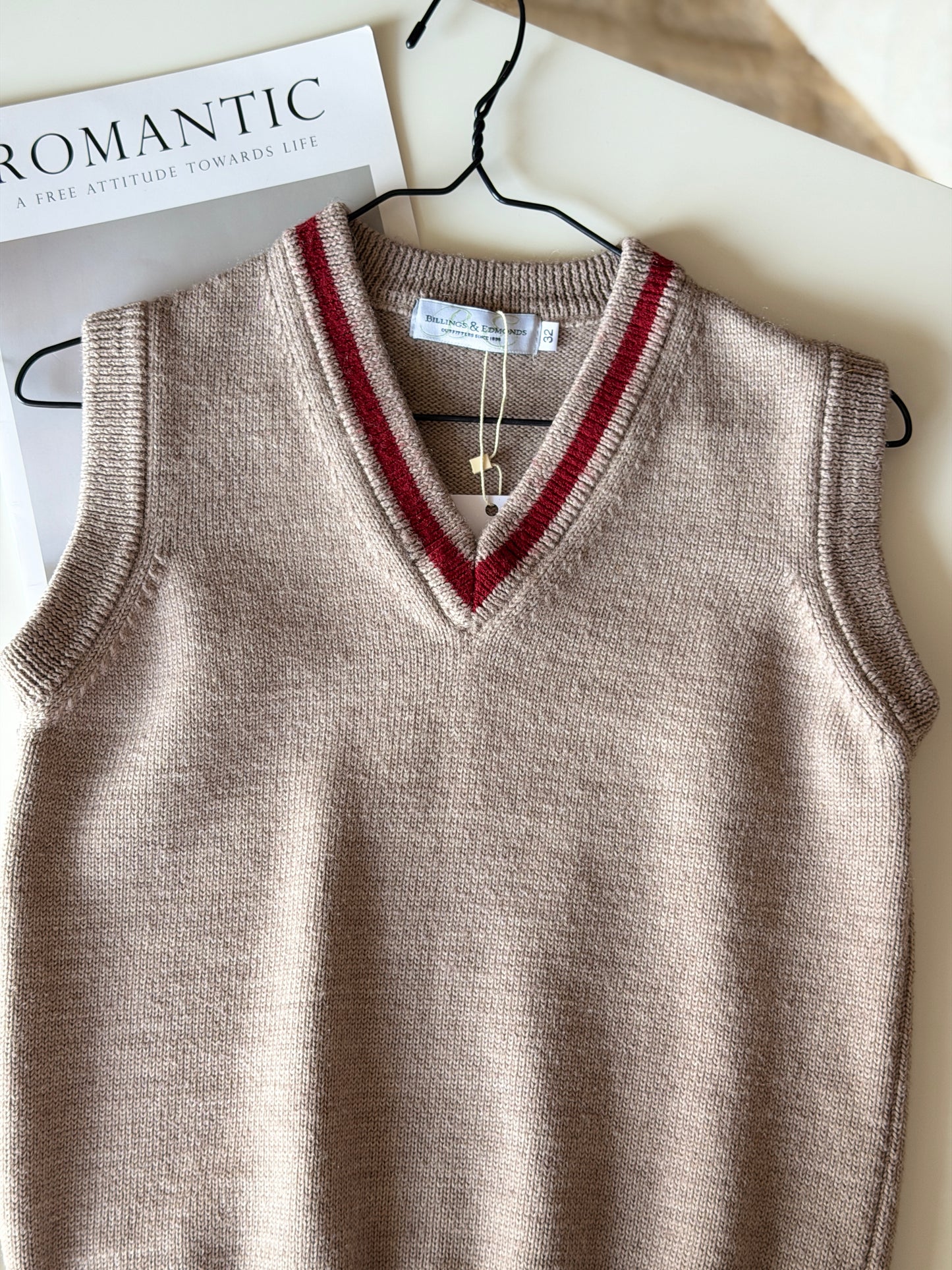 Vintage wool knit vest