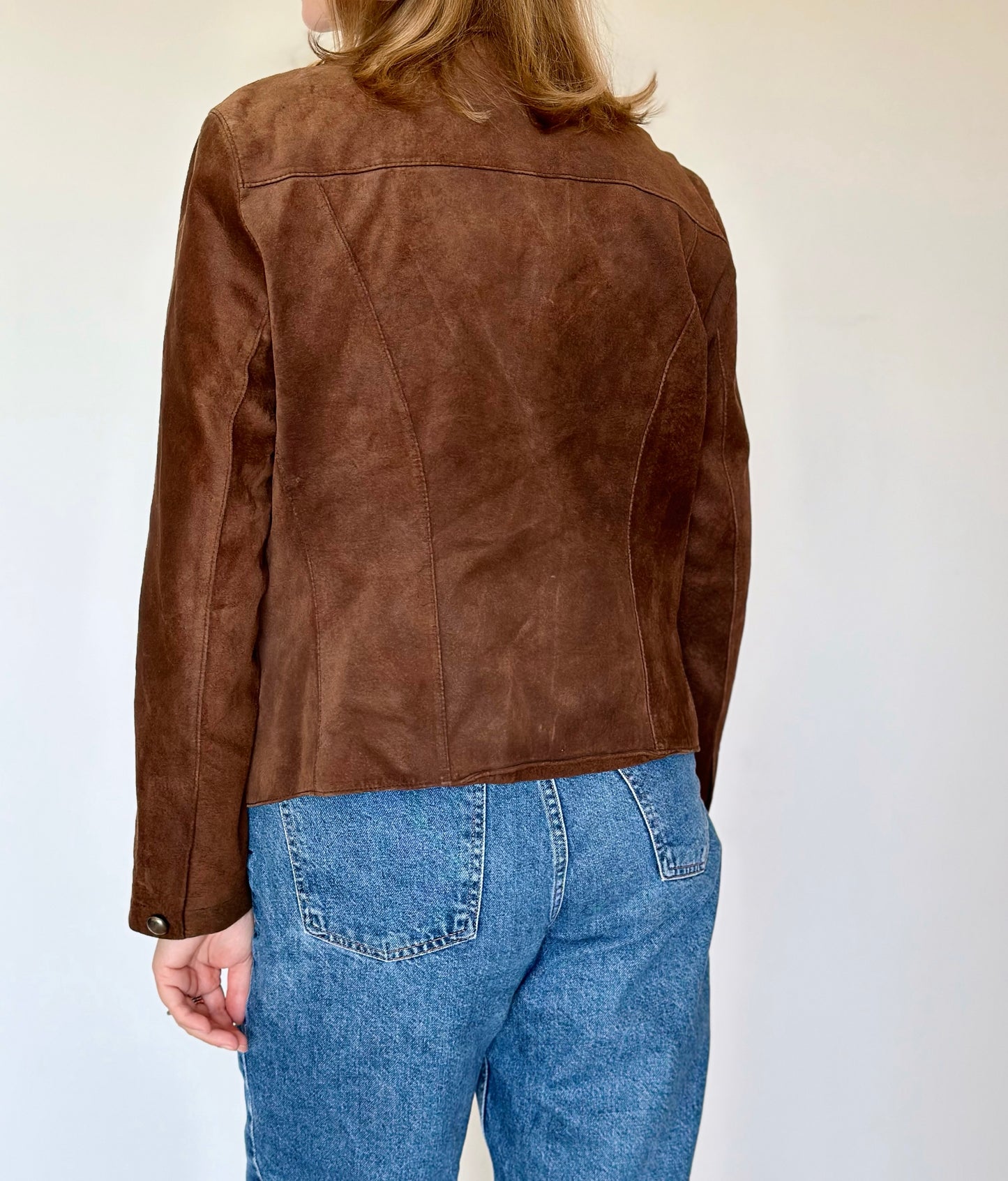 Vintage 100% suede brown jacket