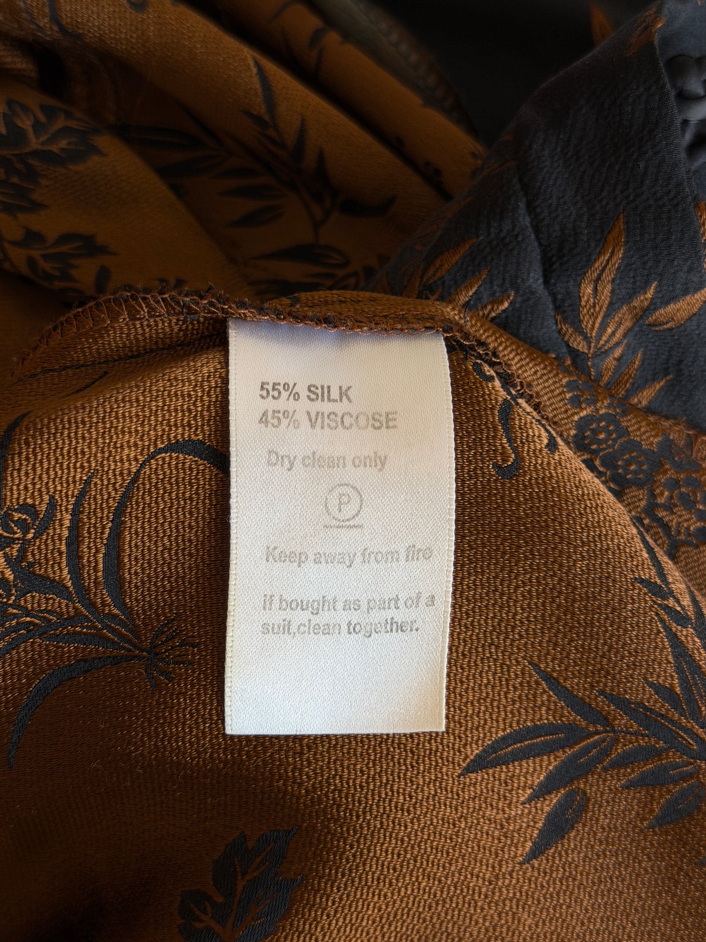 Silk blend oriental style blouse