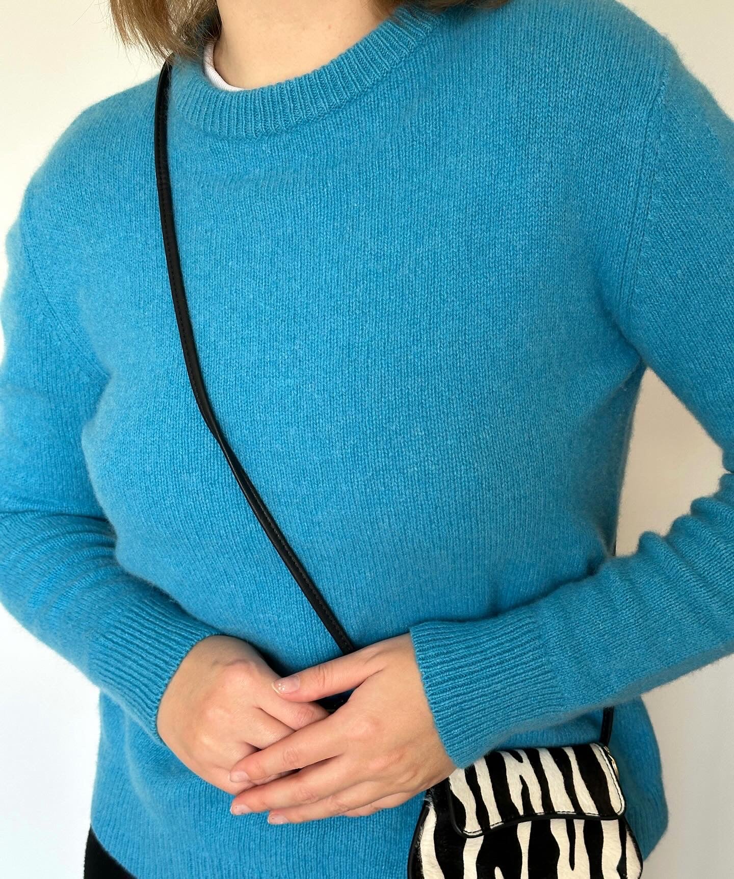 Astonishing vintage knit jumper made of recycled cashmere and merino wool