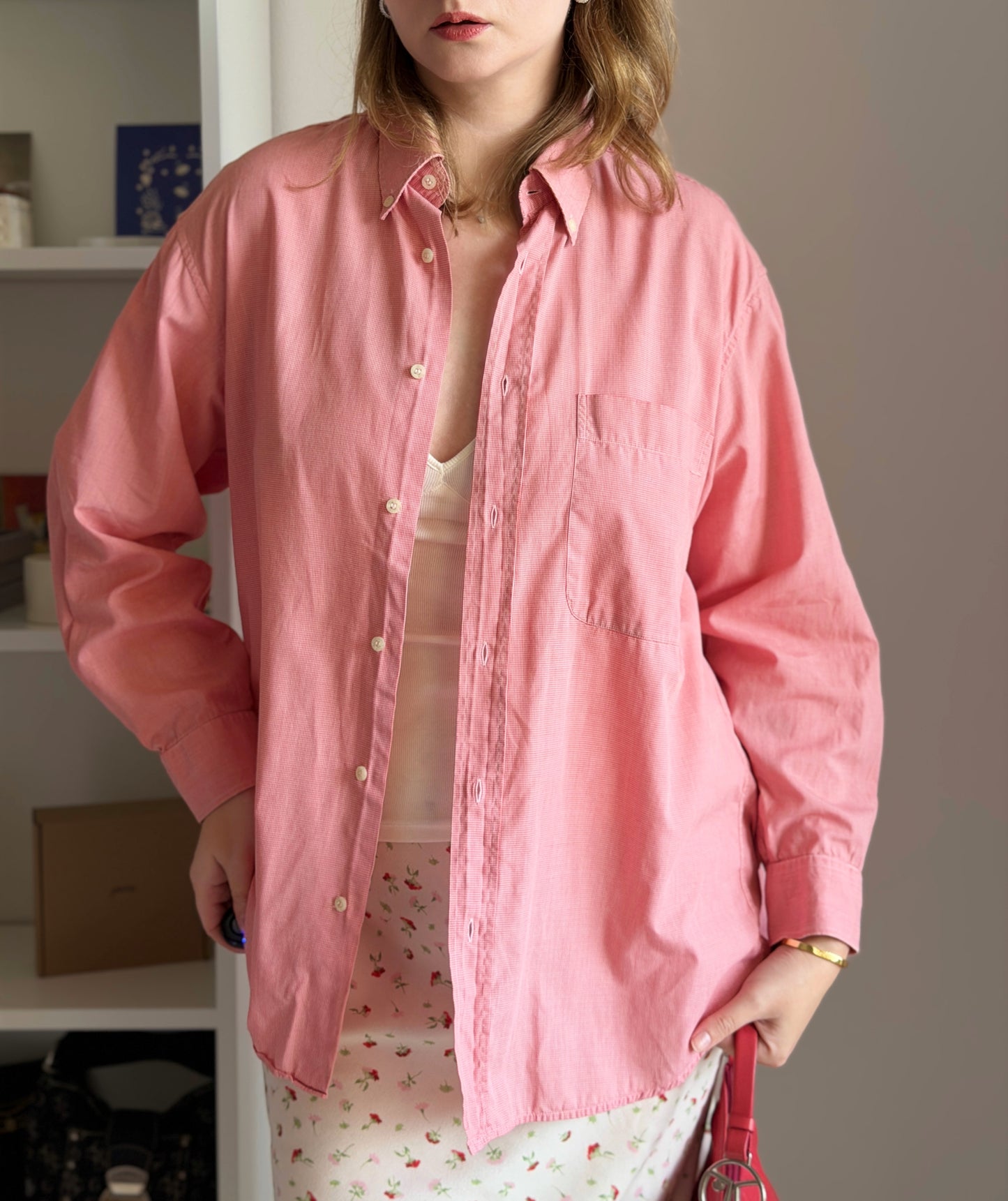Cacharel cotton coral shirt