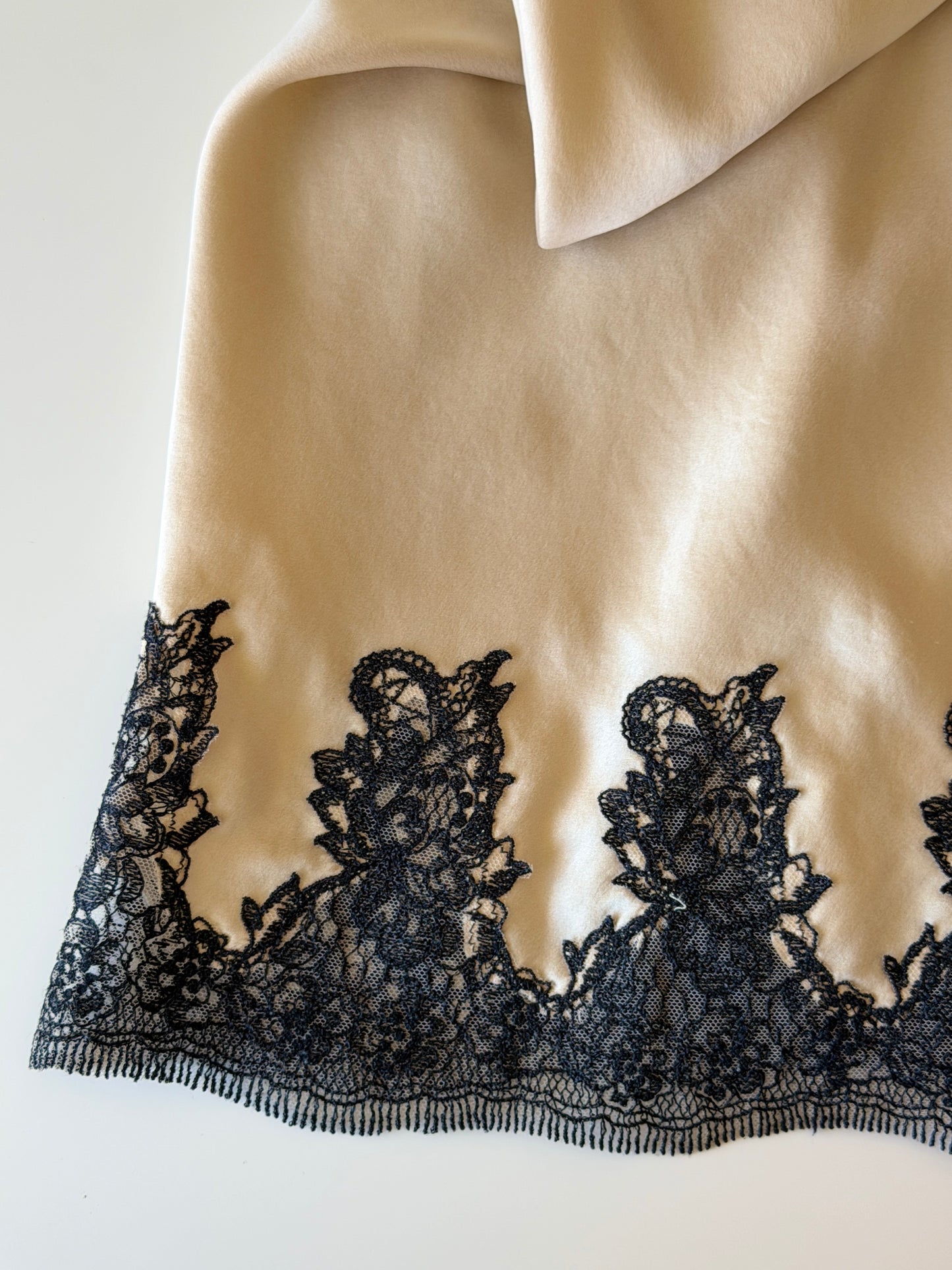 Elegant vintage slip silk dress