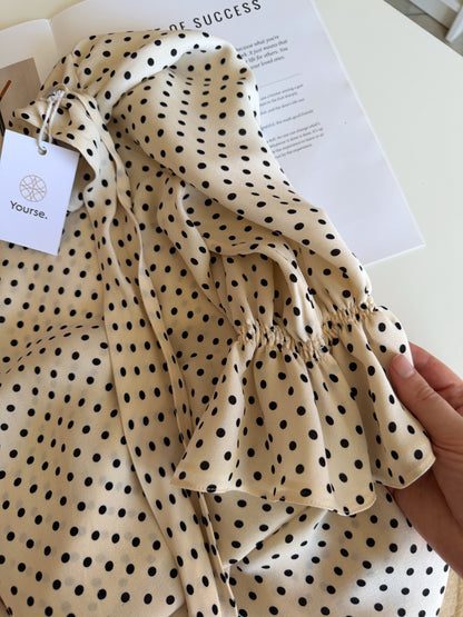 Authentic Valentino polka dot silk blouse