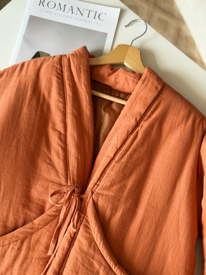 Quilted terracotta jacket
