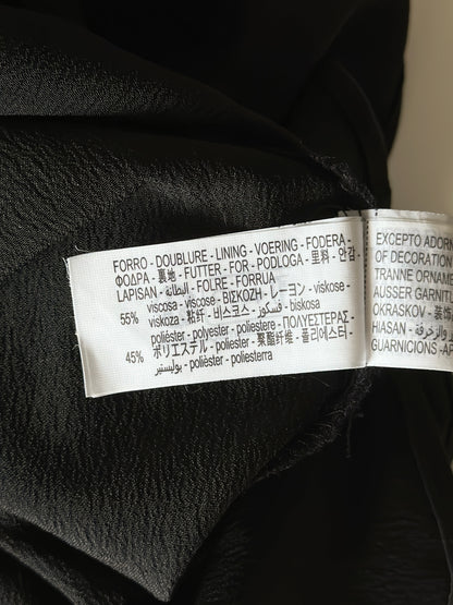 Sleek black slip dress Zara