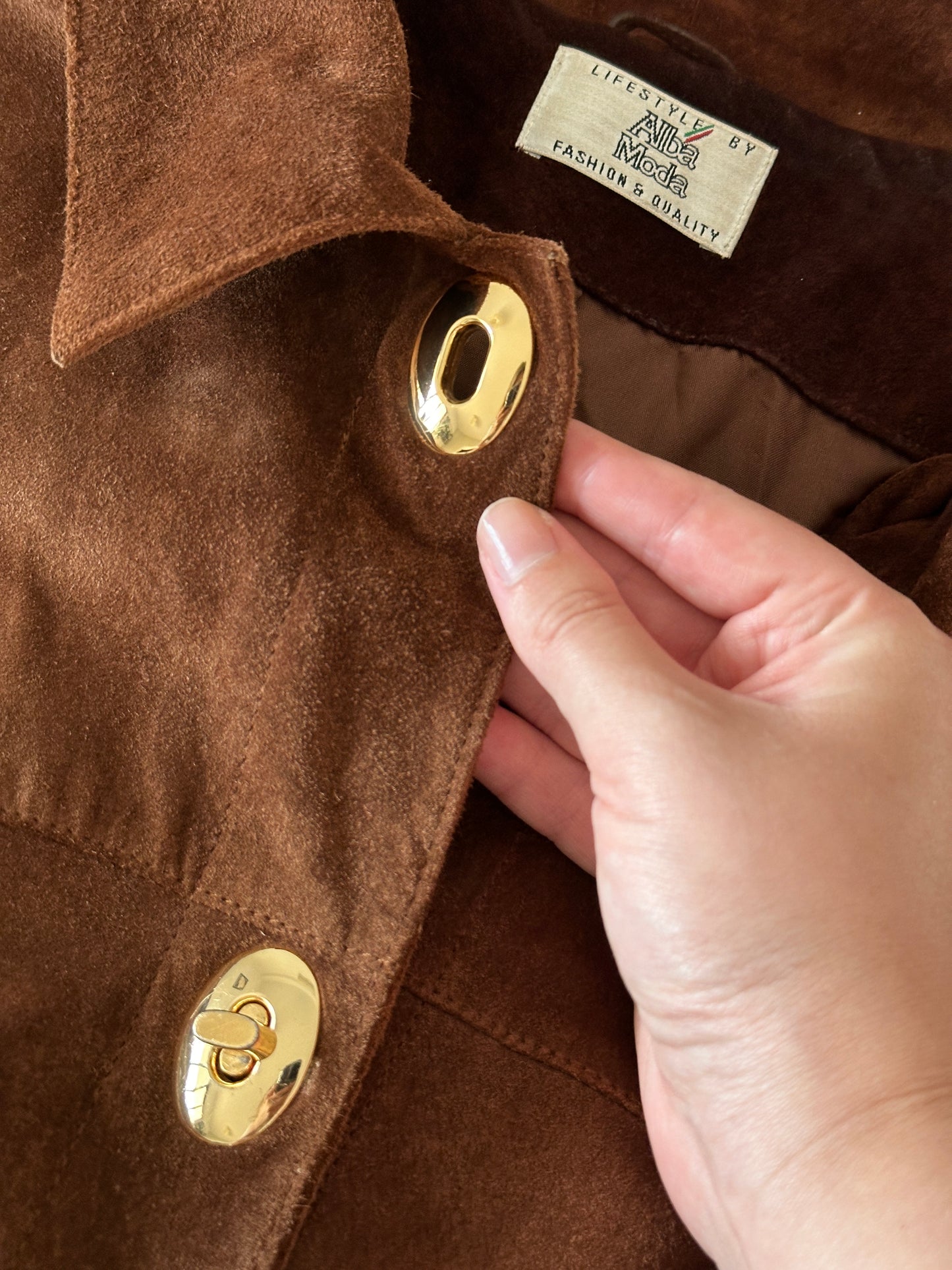 Vintage 100% suede leather jacket
