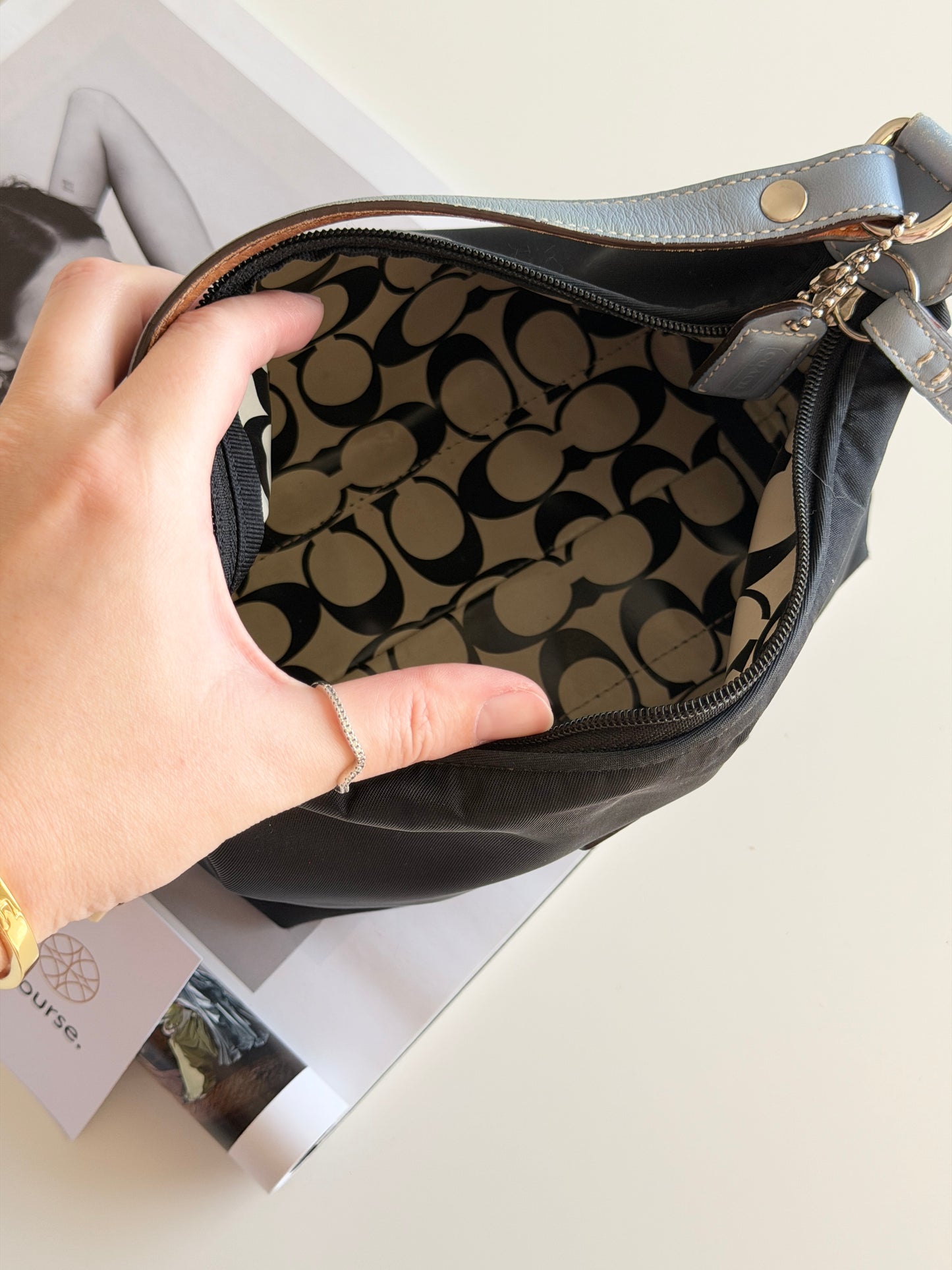 Vintage Coach nylon mini bag