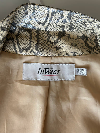 Amazing vintage snake-print faux leather jacket