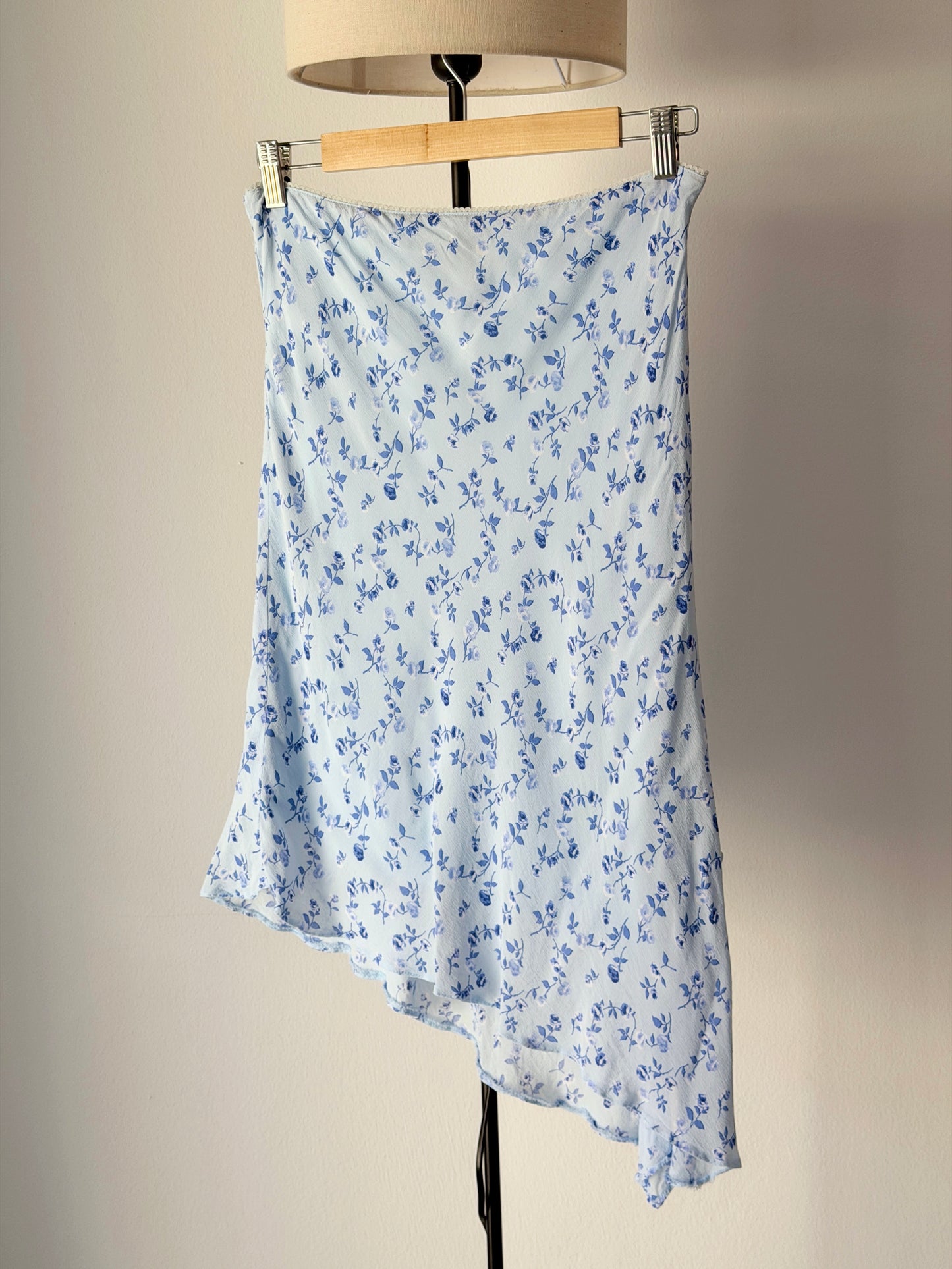 Vintage slip-style viscose skirt