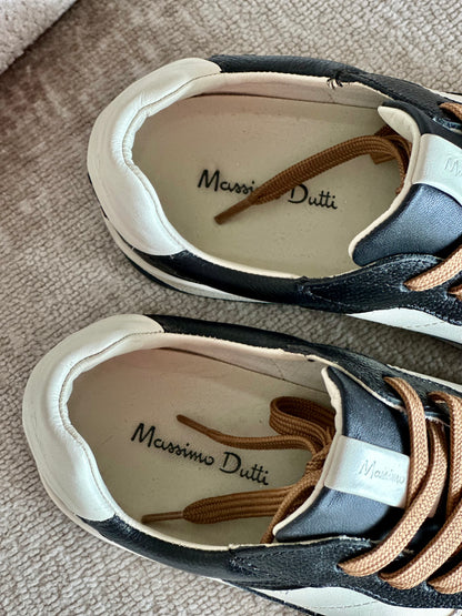 Leather trainers Massimo Dutti