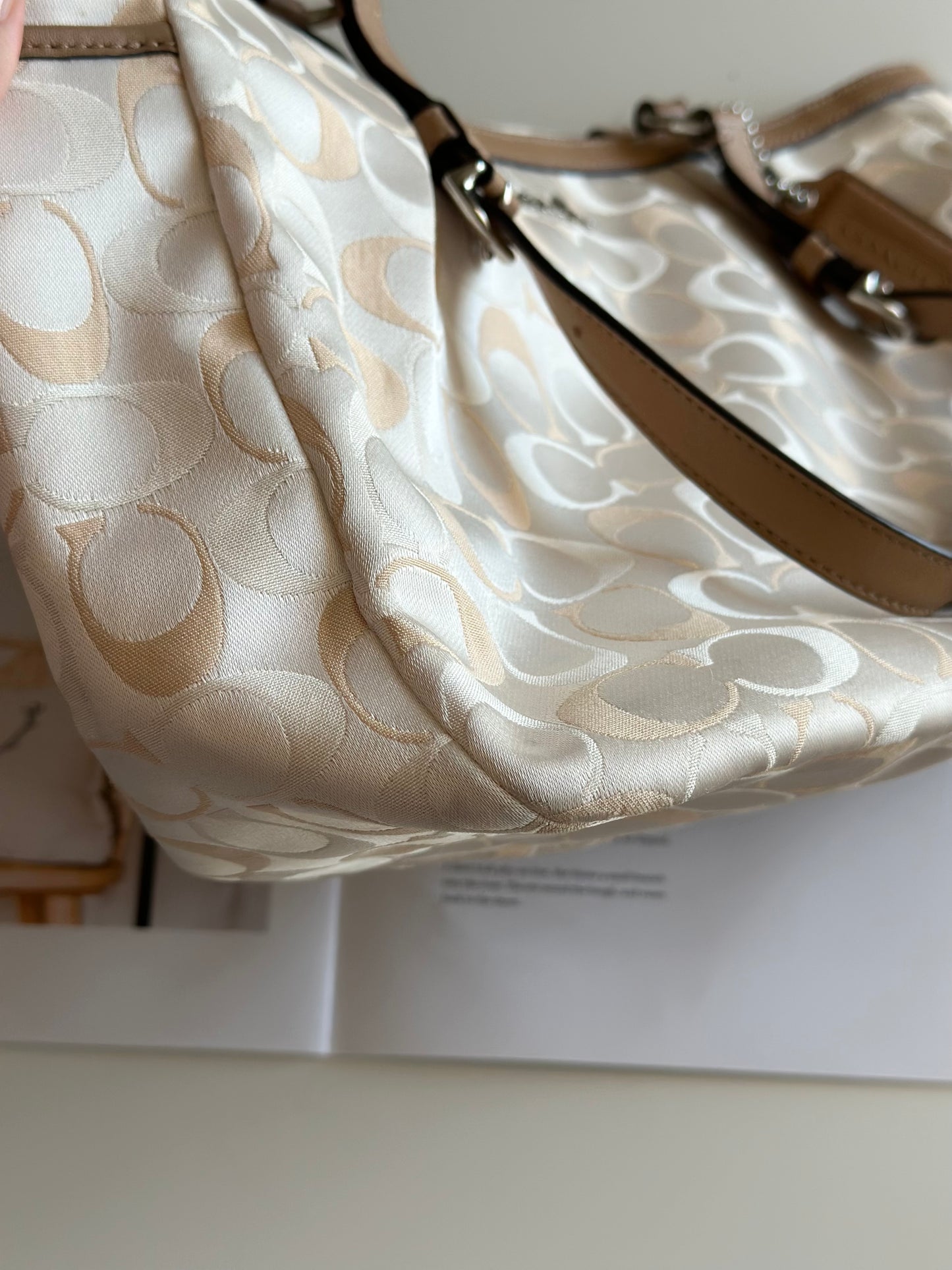 Coach tote bag with iconic “C” monogram