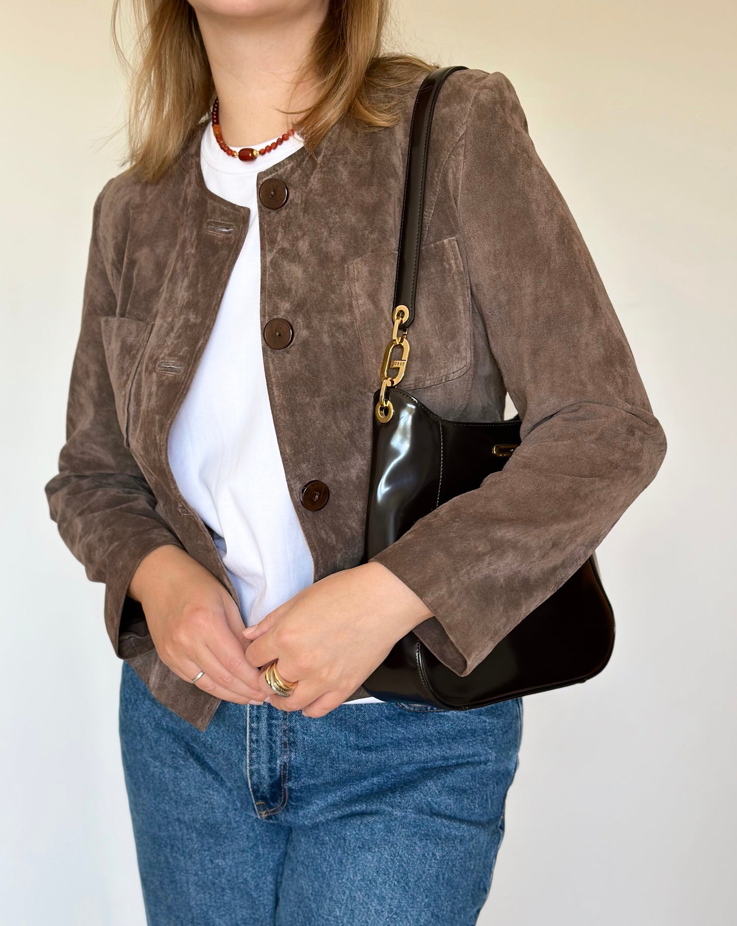 Vintage 100% suede jacket Betty Barclay