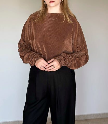 Elegant pleated blouse