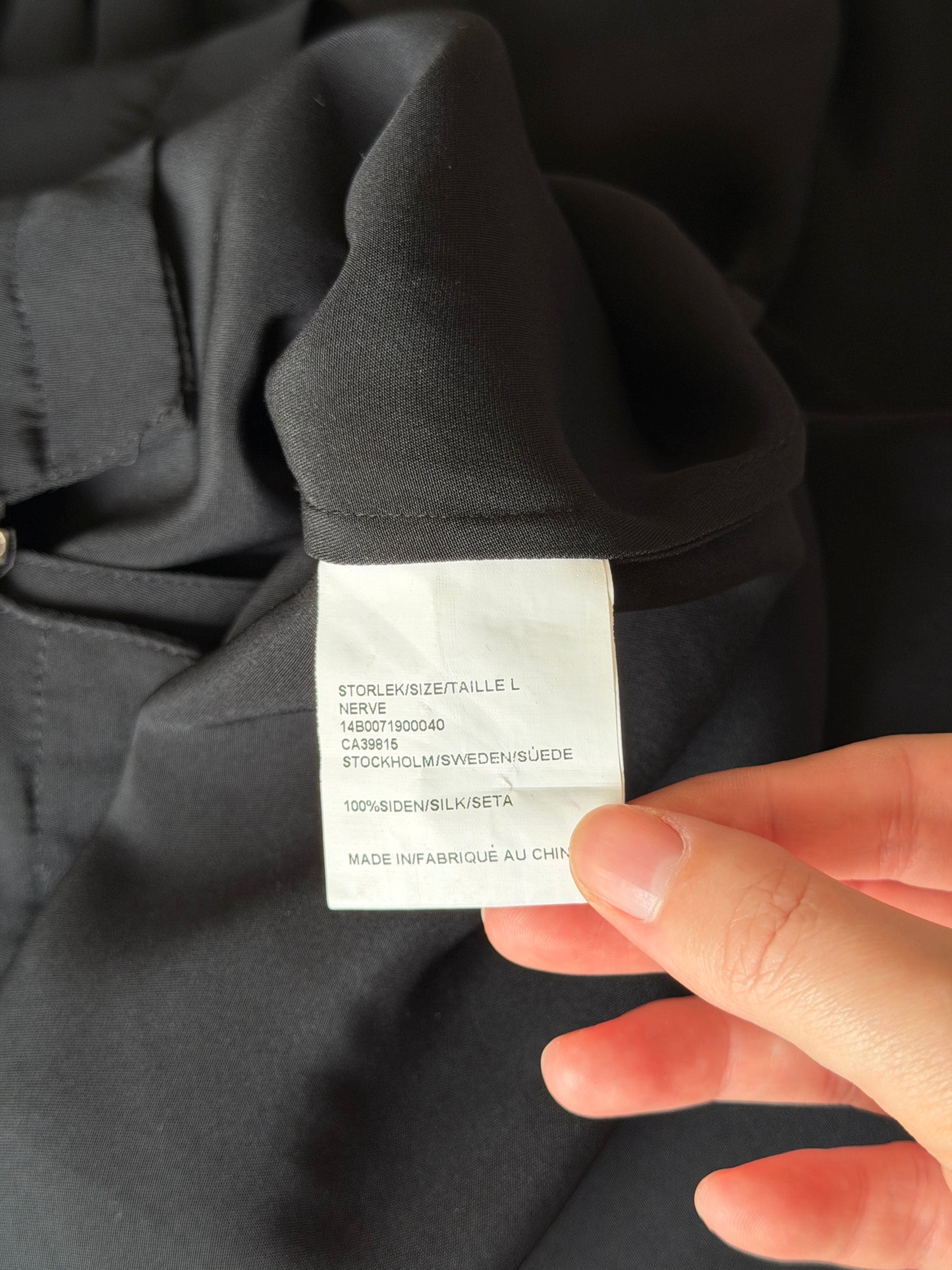Vintage black silk dress by Acne Studios (2000s)