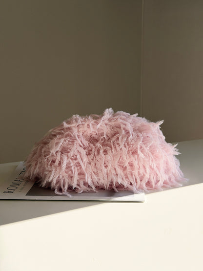 Playful pink clutch bag