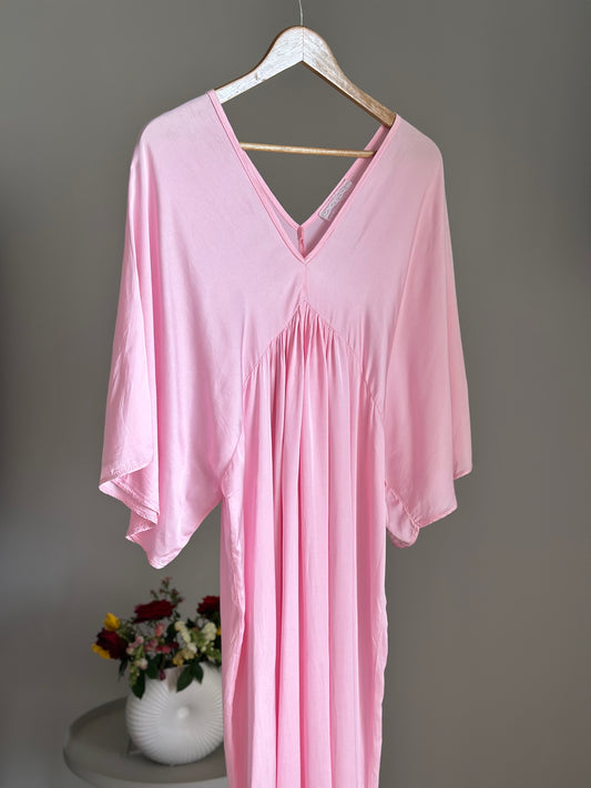 Charming vintage lounge pink dress
