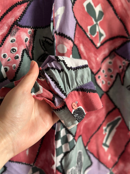 Bold vintage viscose blouse