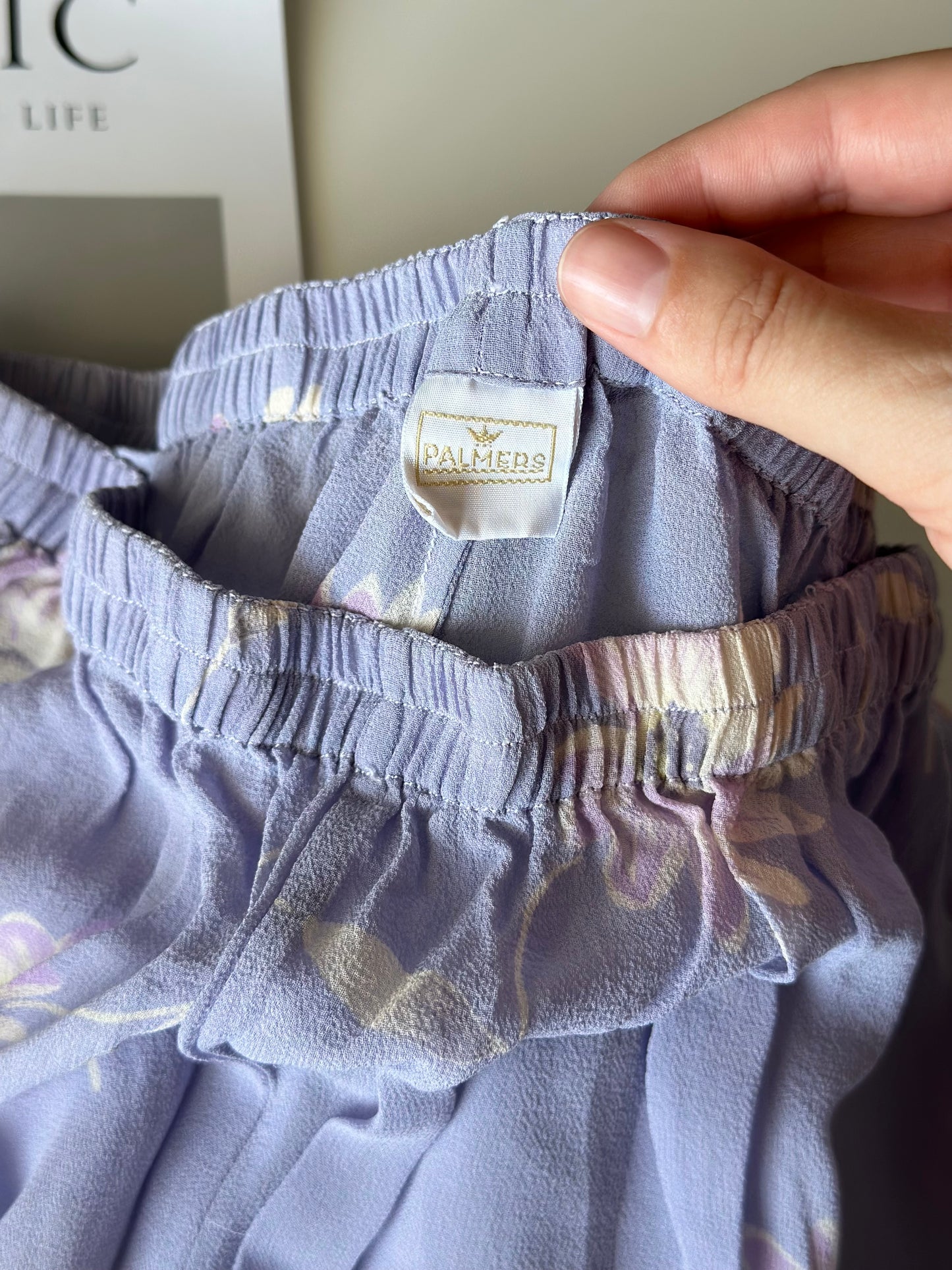 Romantic vintage loungewear silk set by Palmers