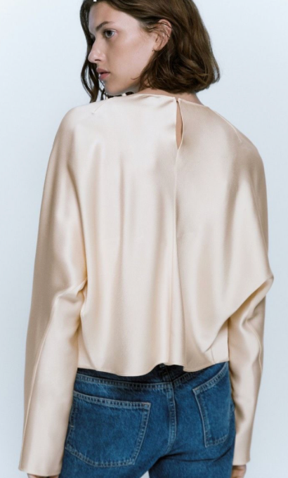 Beautiful satin double blouse Massimo Dutti