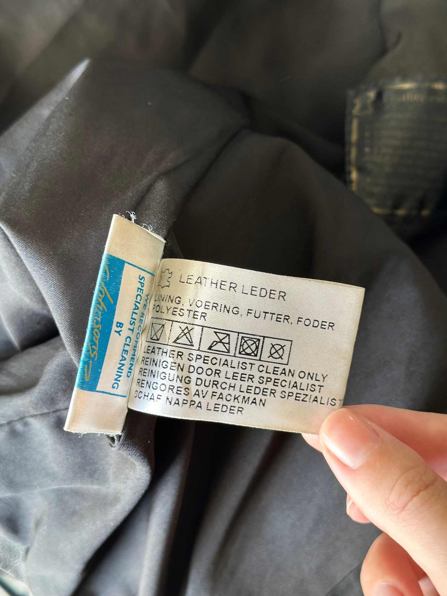Vintage black nappa leather blazer 90s