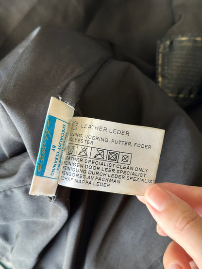 Vintage black nappa leather blazer 90s