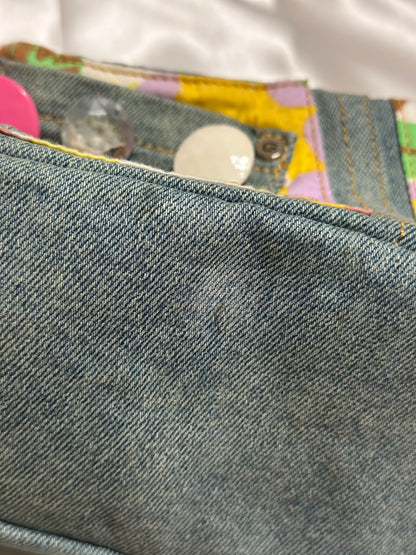 Rare vintage playful denim bag by Guess