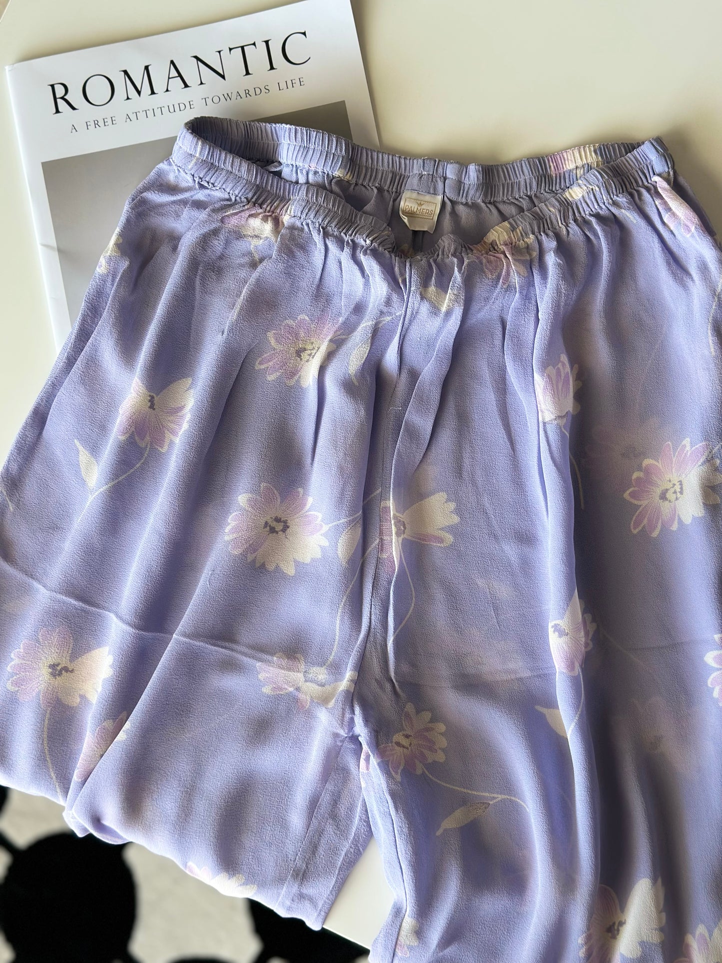 Romantic vintage loungewear silk set by Palmers