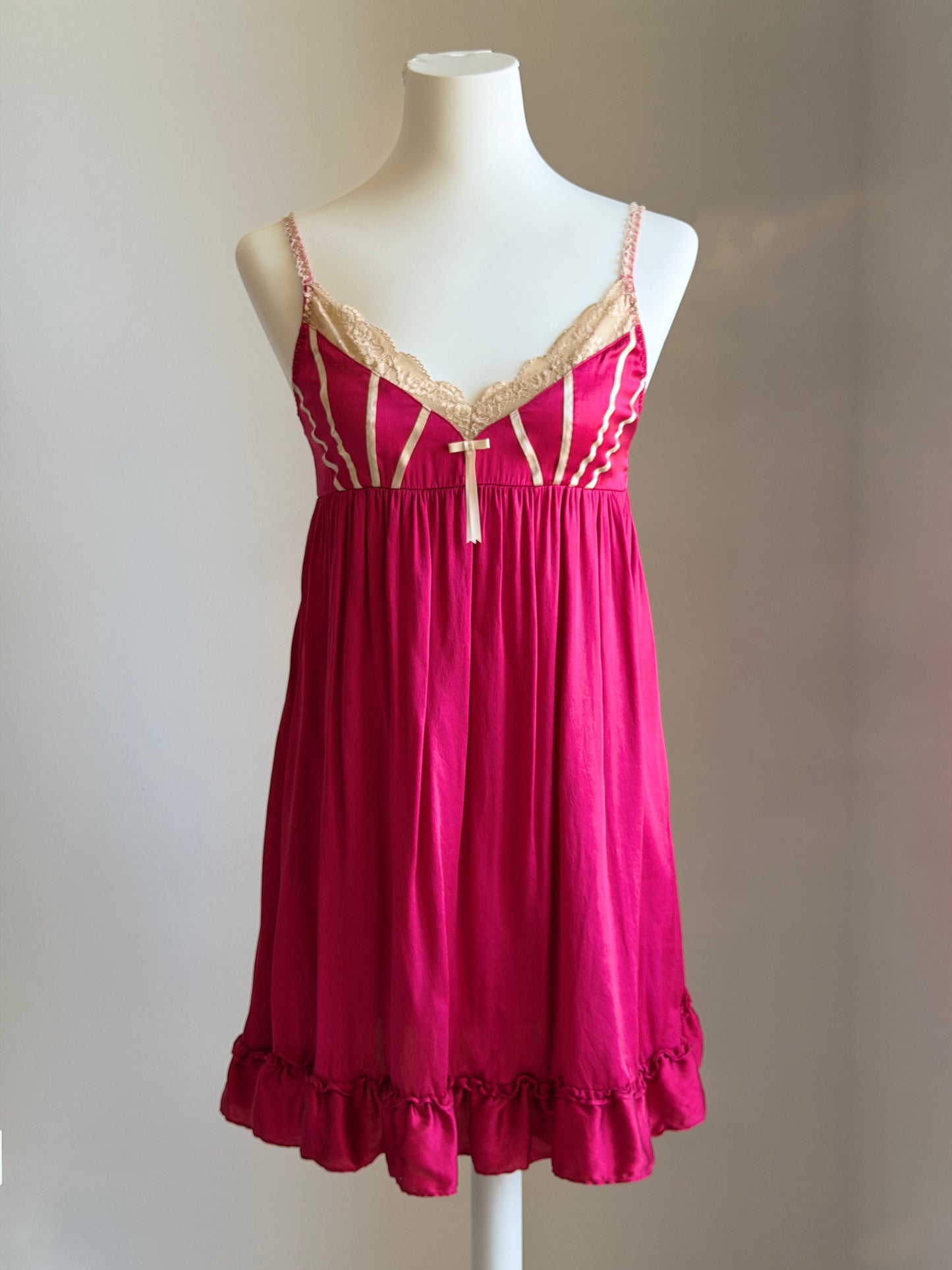 Vintage silk slip mini dress