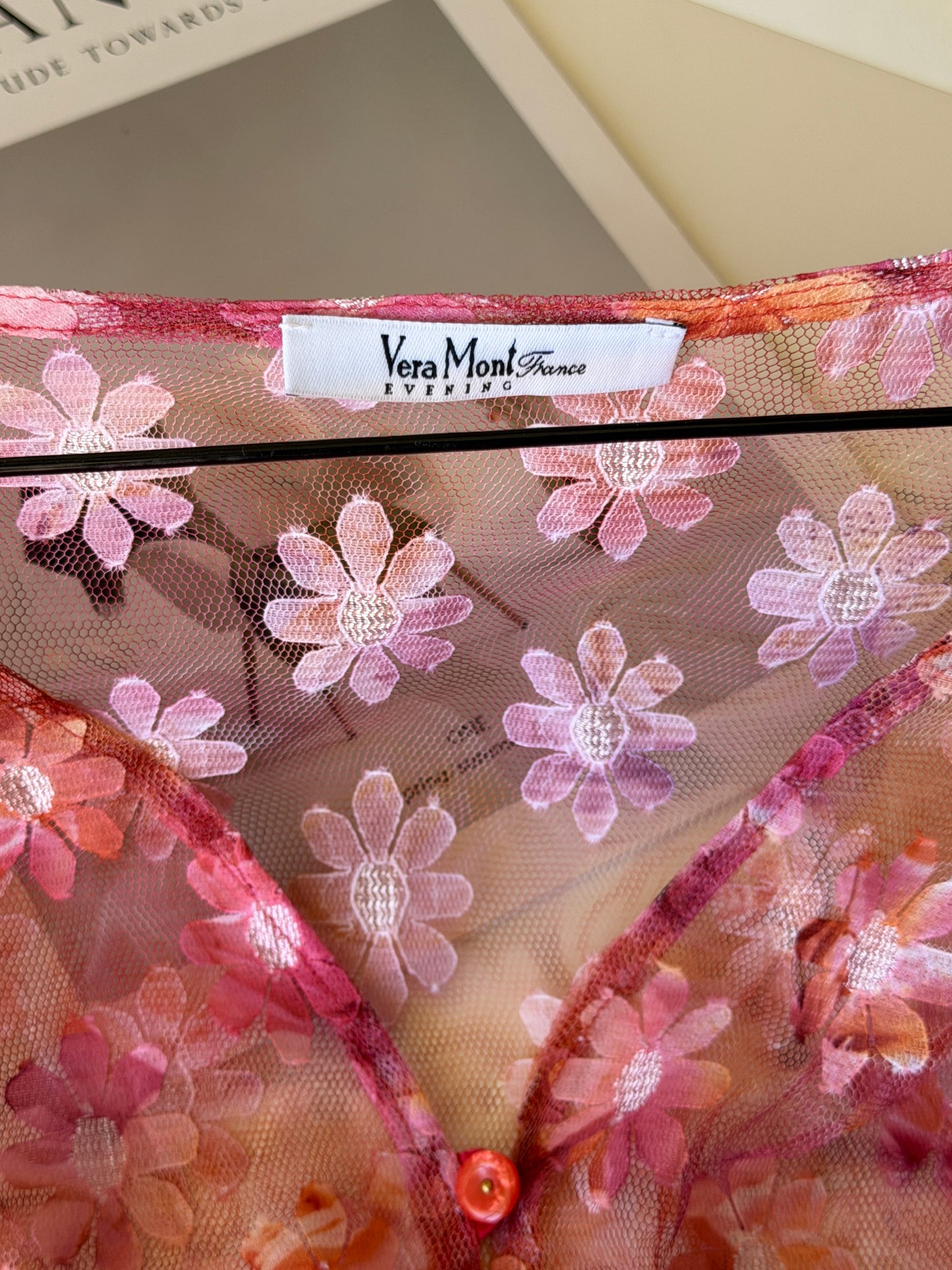 Romantic vintage sheer mesh blouse