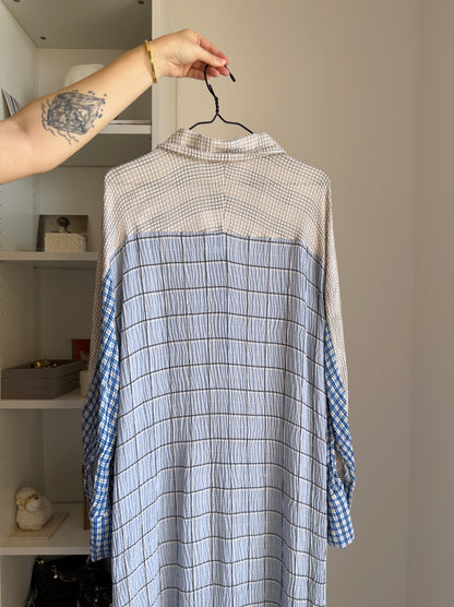 Silk blend textured dress H&M