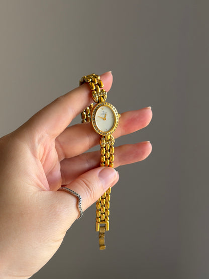Amazing vintage gold-tone watch Clyda