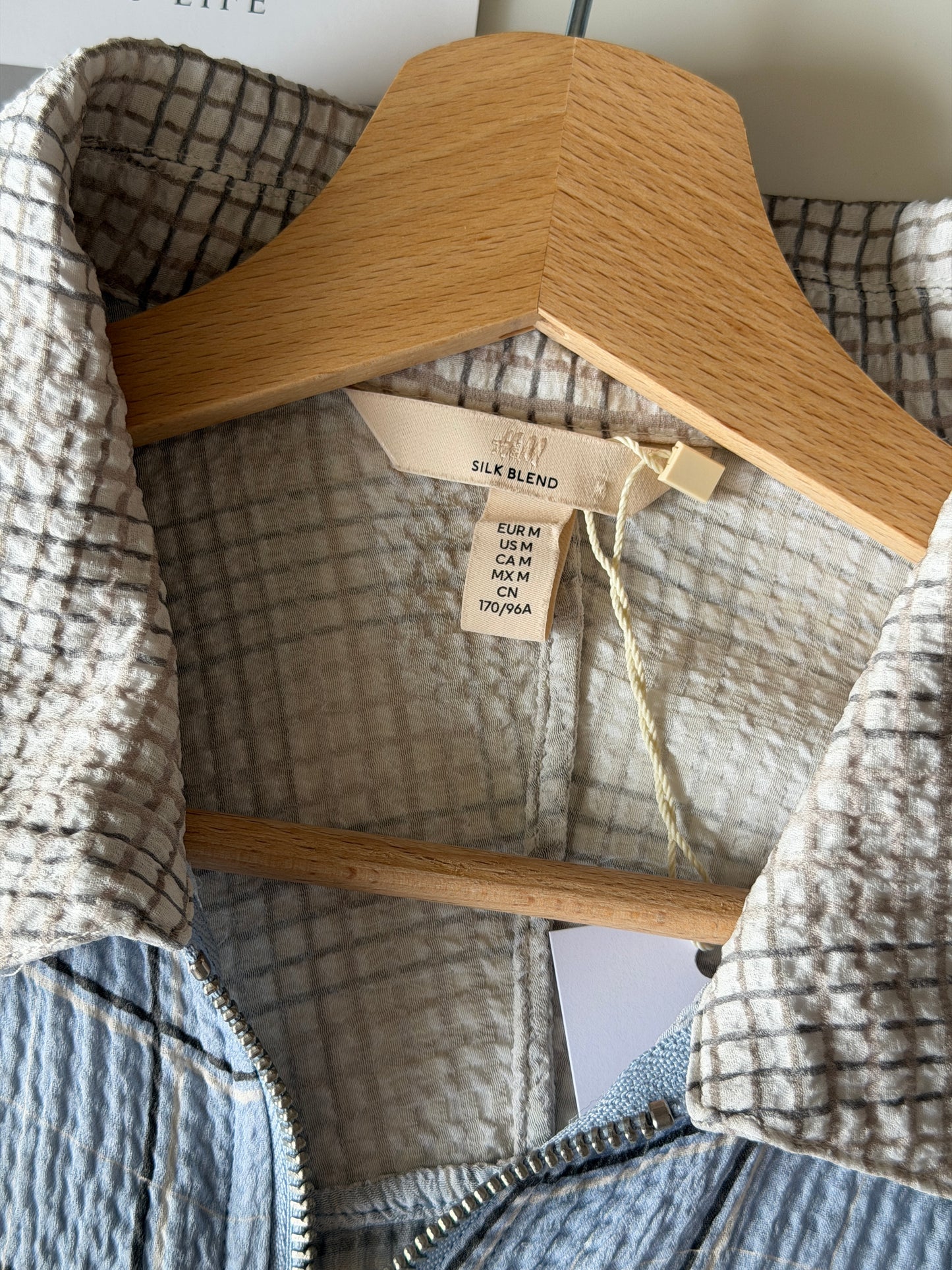 Silk blend textured dress H&M