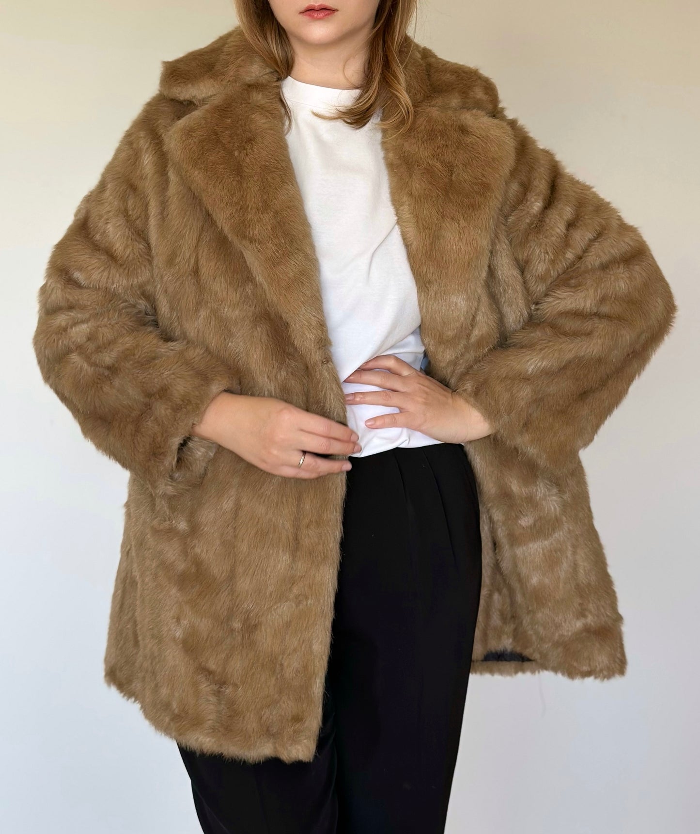 Charming vintage faux fur coat