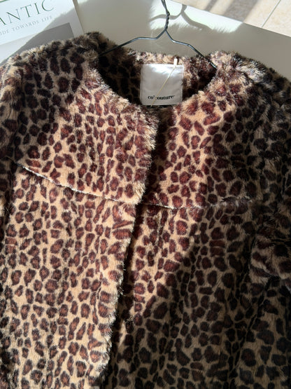 Stylish faux fur leo jacket