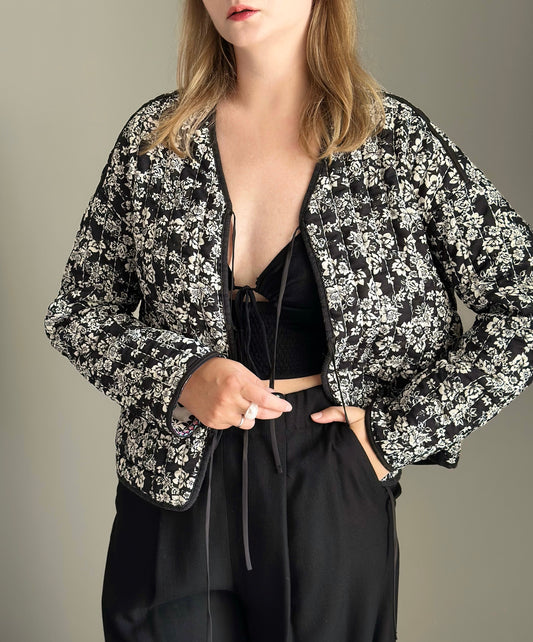 Standout quilted two-sided jacket