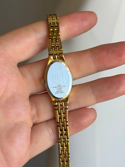 Amazing vintage gold-tone watch Accurist with crystals