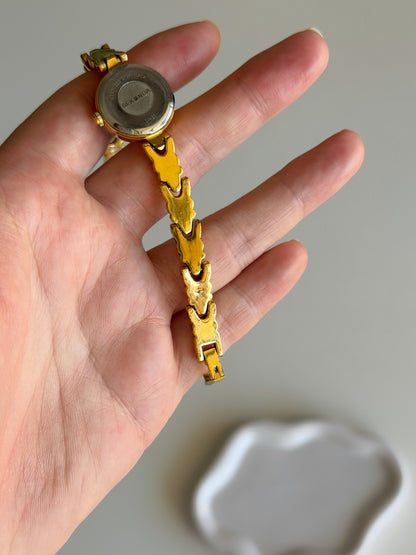 Vintage Sekonda gold-tone watch with crystals