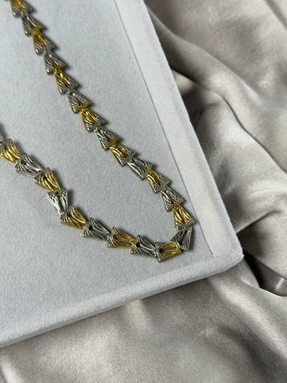 Stunning vintage two-tone necklace