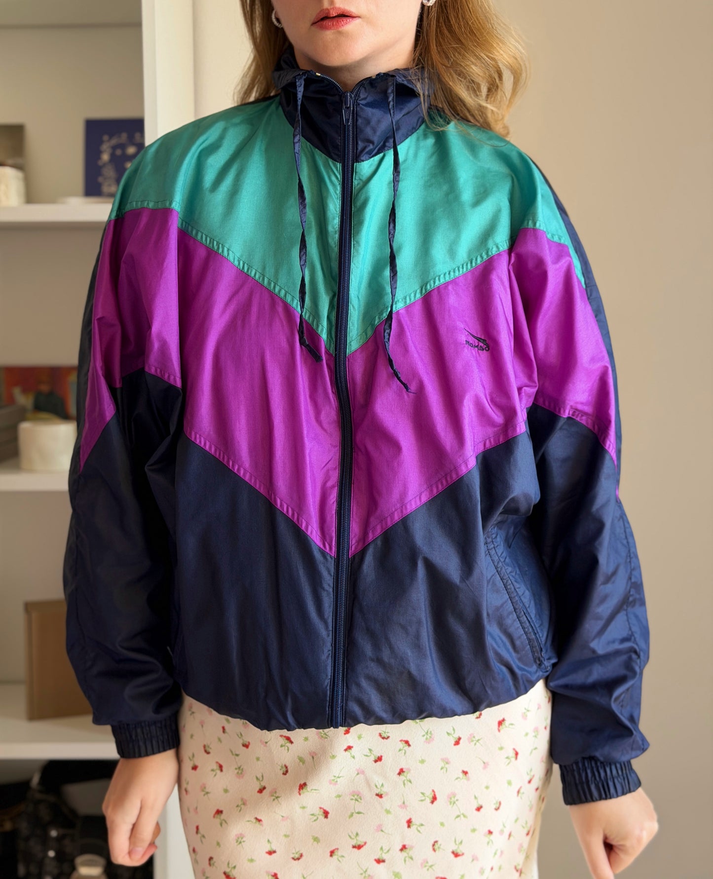 Vintage colour-block windbreaker Rombo