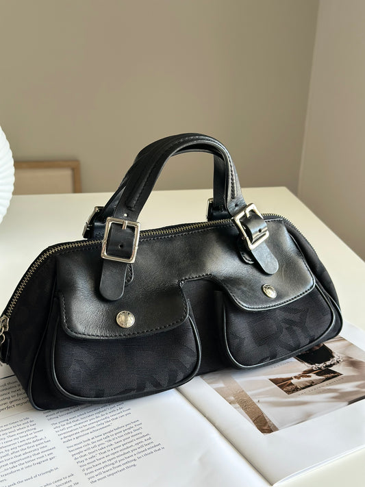 Lovely vintage DKNY satchel black bag