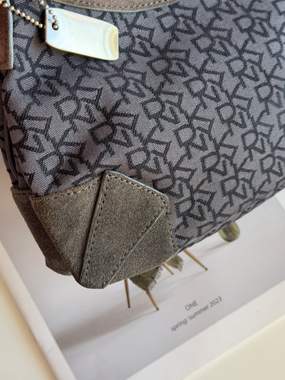 Chic vintage DKNY shoulder bag in rare dark grey colour